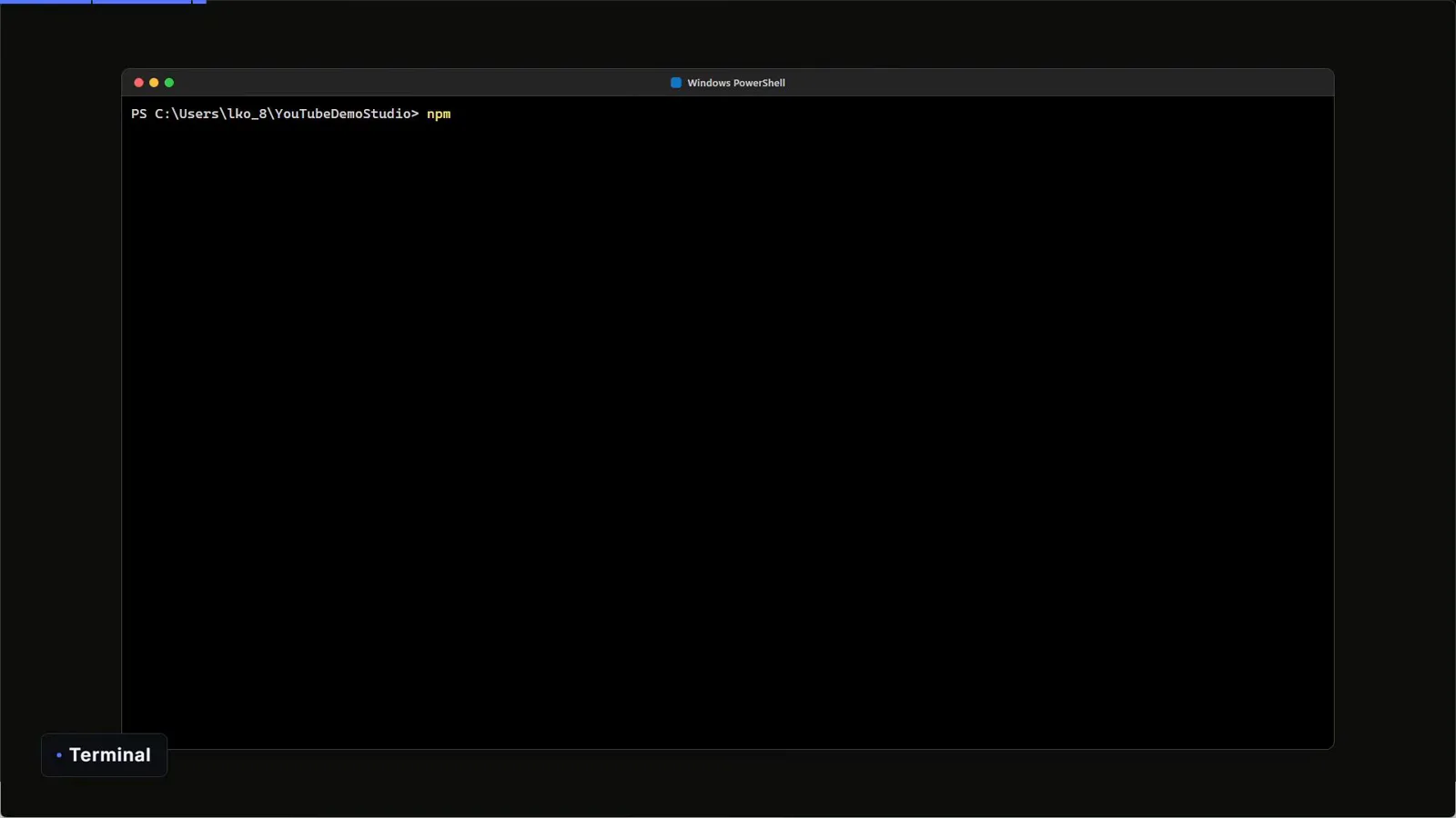 Windows PowerShell window open at the user folder prompt ready for the DeepSeek Harness install command Windows PowerShell window open at the user folder prompt ready for the DeepSeek Harness install command